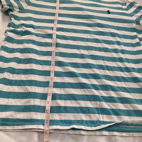 Polo Youth Ralph Lauren Stripped T-shirt Size Large Tees Short Sleeve Slim Fit - Picture 6 of 10